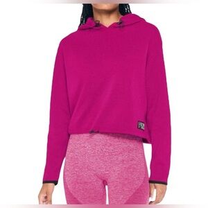Pink Victoria's Secret Sweater Knit Cropped Pullover Hoodie